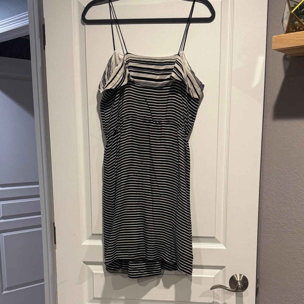 Madewell Black and White Striped Mini Dress - Picture 7 of 8